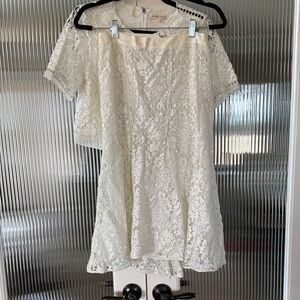 Rebecca Taylor White Lace 2 piece Dress